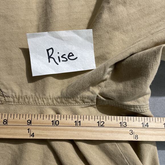 Ralph Lauren Cargo Cropped Pants Plus Size 18W Khaki Utility Outdoors Y2K Baggy - Picture 9 of 10